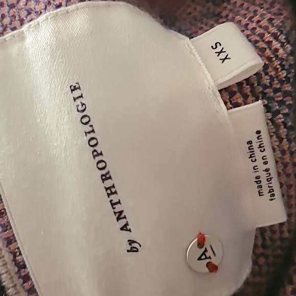 By Anthropologie Printed Sweater Jacket Whimsical Size XXS - Picture 8 of 10